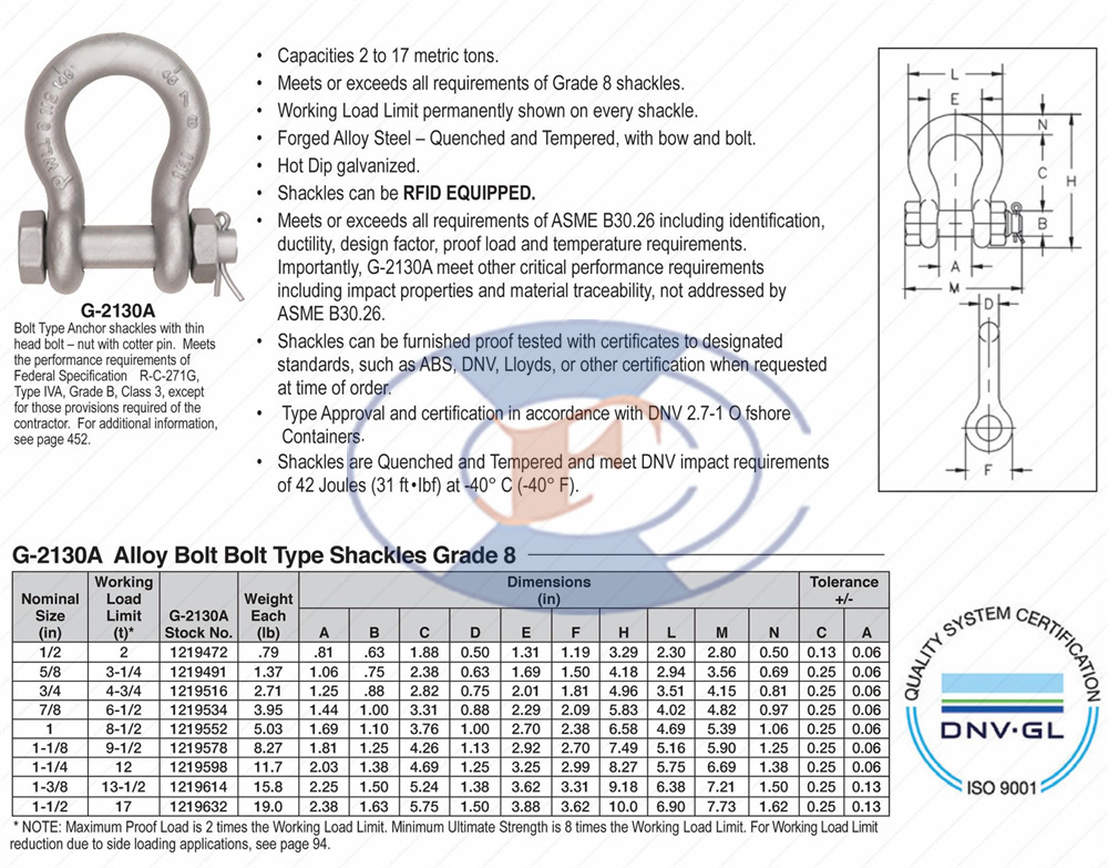 G2130 shackle