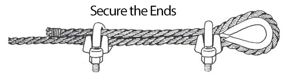 krok-3 inštalácie drôteného lana